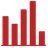Bar chart icon red Bar chart icon red